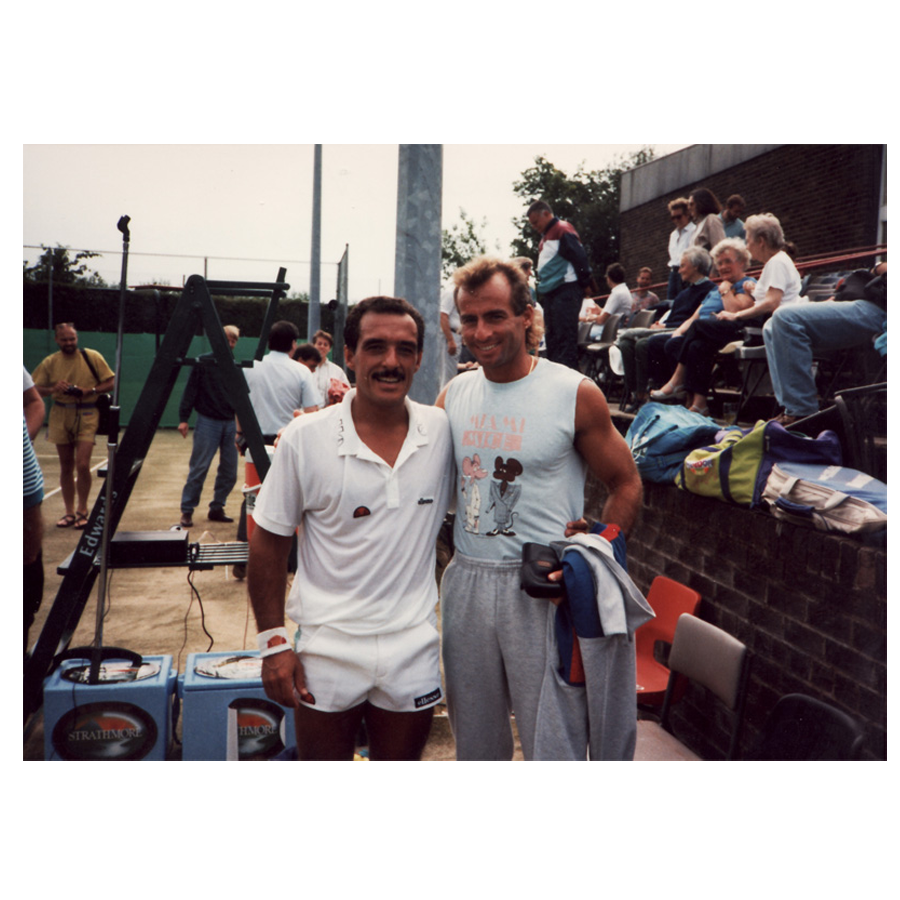 Meinz, Germany 1989, Gabe and former world champion Vasquez