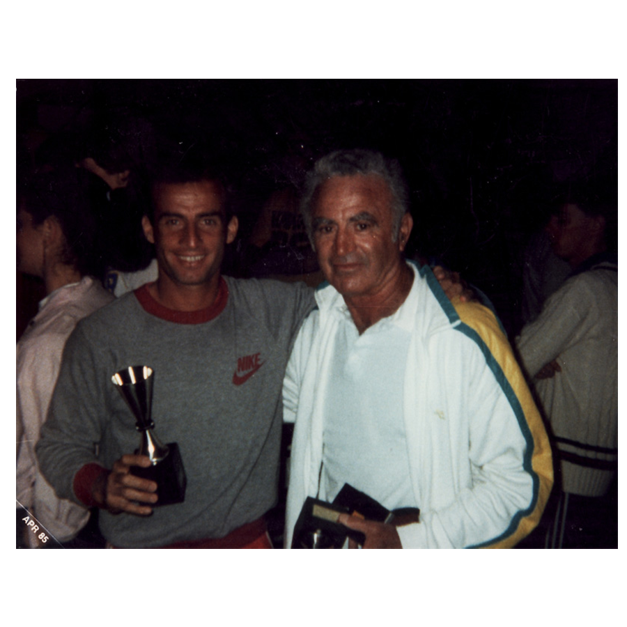Gabe Harmat and his former coach Avidan 1969