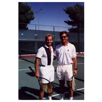 Gabe with David Pate Former U.S. Davis Cup Player and World Doubles Champion