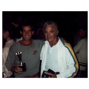 Gabe Harmat and his former coach Avidan 1969