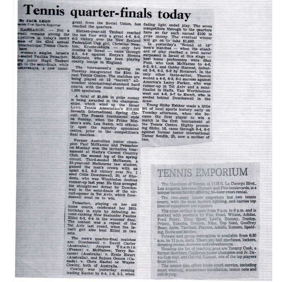 Tennis Quarterfinals Today